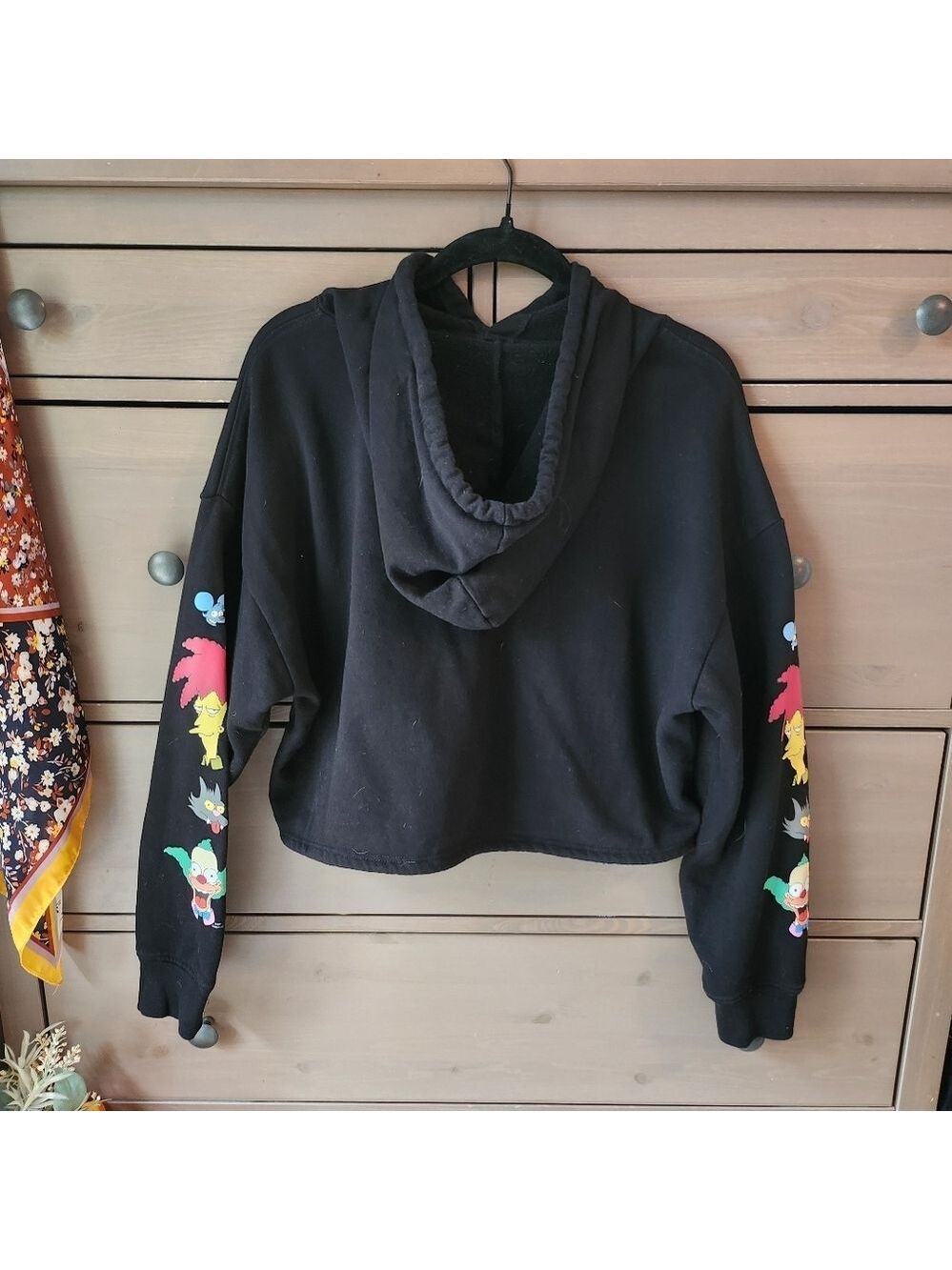 The Simpsons Black Cropped Hoodie - Picture 2 of 7